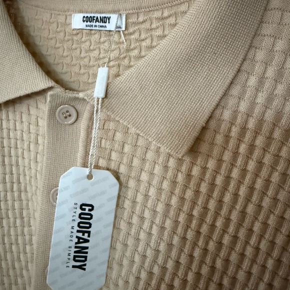 Coofandy|Gender neutral oversized fisherman knit sweater in tan neutral,NWT-plus - Picture 9 of 14